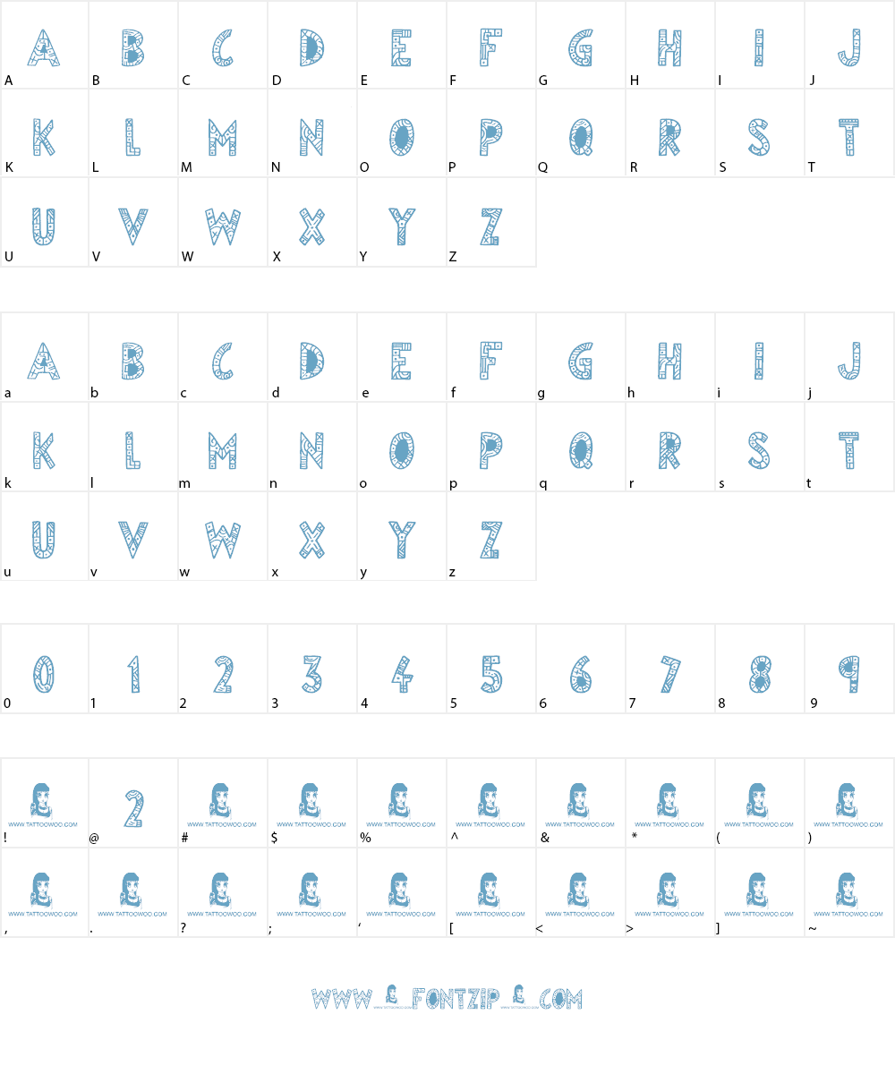Egyptian Nights Font Character